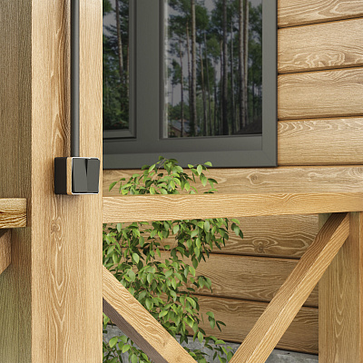 Выключатель двухклавишный влагозащищенный Werkel Gallant черный/хром a050976