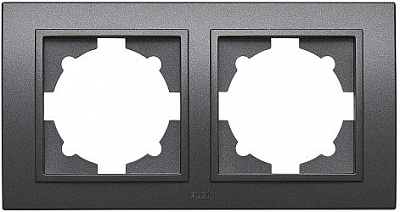 Рамка для розетки на 2 поста Zena дымчатая 500-011100-226