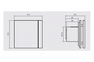 Вентилятор S&P silent-200 CZ BLACK DESIGN