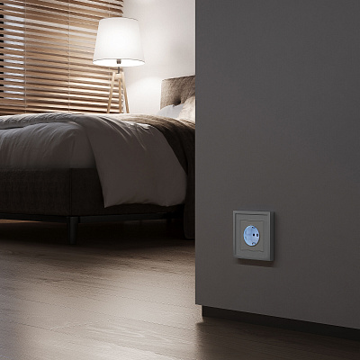 Розетка с подсветкой Werkel белые матовые a062405