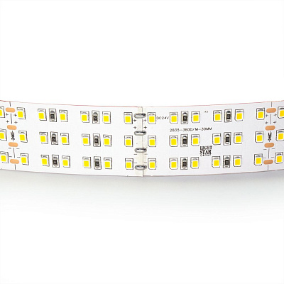 Светодиодная лента Lightstar 24V 44W 360leds/M 3000LM/M 3000K IP20 5м 423003