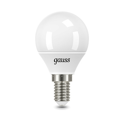 Лампа Gauss Шар 9.5W 950lm 6500K E14 LED 105101310