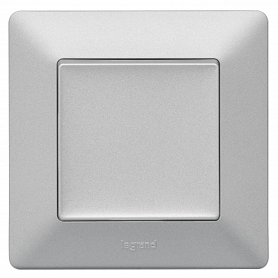 Лицевая панель для выключателей одноклавишных алюминий Legrand Valena Life 755002