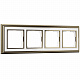 Рамка на 4 поста бронза/белый Werkel WL17-Frame-04 139716