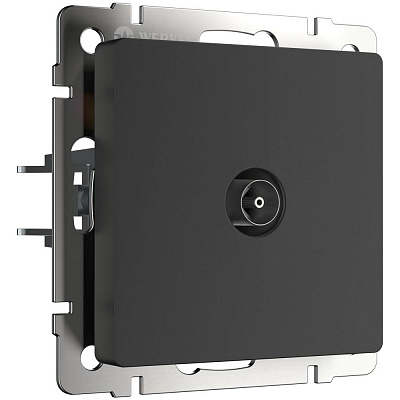 Розетка ТВ проходная Werkel черный a033758