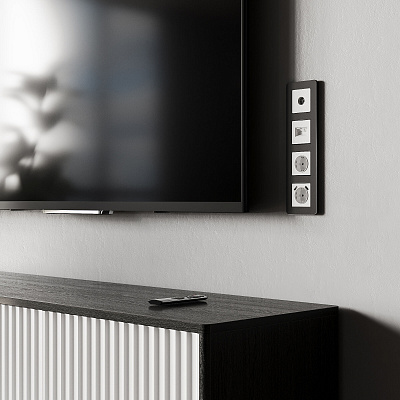 Розетка с заземлением и USB Werkel белые матовые a062406