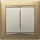 Выключатель двухклавишный бежевый Legrand Valena Classic 774305