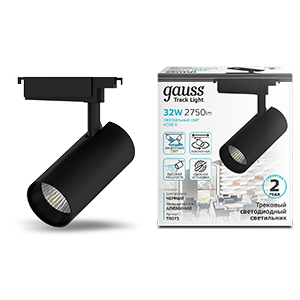 Светильник трековый Gauss 32W 2750lm 4000K 180-240V IP20 LED TR073