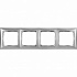 Рамка на 4 поста алюминий Legrand Valena Classic 770354