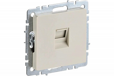 Розетка RJ45 IEK Brite кат.5E РК10-БрКр бежевый BR-K10-1-K10