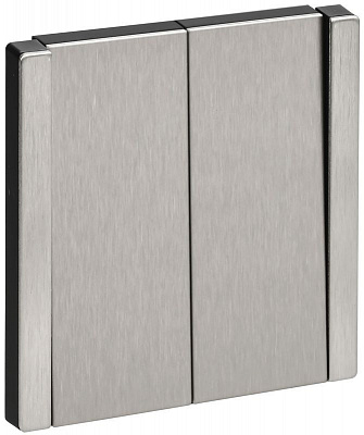 Выключатель 2-клавишный 10А IEK FORTE&PIANO FP705M FP-V20-0-10-1-M-K50 металл никель