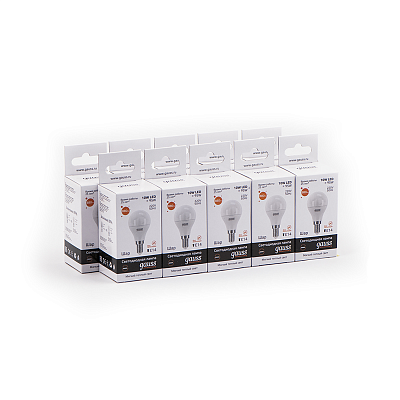 Лампа Gauss Elementary Шар 10W 710lm 3000K Е14 LED 53110