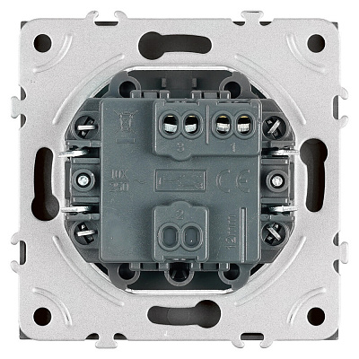 Выключатель 1-клавишный (механизм), STEKKER Эмили, 250В, 10А, RSW10-5103-05, черный уголь, soft touch