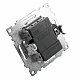 Выключатель 2-клавишный (механизм), STEKKER Катрин GLS10-7104-03, 250V, 10А, серебро