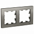 Рамка для розетки на 2 поста сталь SE AtlasDesign ATN000902