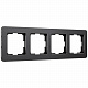 Рамка на 4 поста Werkel Platinum W0042608 черный алюминий a059219