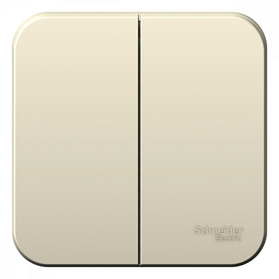 Выключатель двухклавишный молочный SE Blanca BLNVA065012