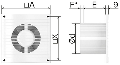 Вентилятор вытяжной E 125 S