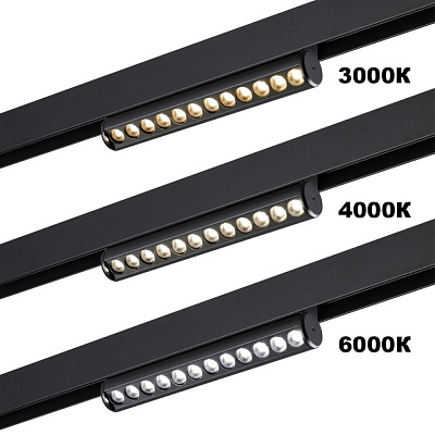 Трековый светильник Novotech Vector пульт ДУ/Tuya Smart Life IP20 LED 18W 3000-6000K 90-240V 359949 PORT NT25 216 черный