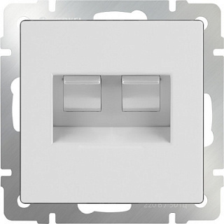 Розетка RJ11+RJ45 Werkel белый WL01-RJ11+RJ45 a028834