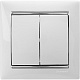 Выключатель двухклавишный белый Legrand Valena Classic 774405