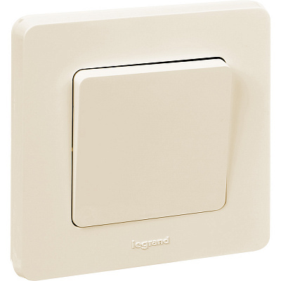 Выключатель одноклавишный бежевый Legrand Inspiria 673601