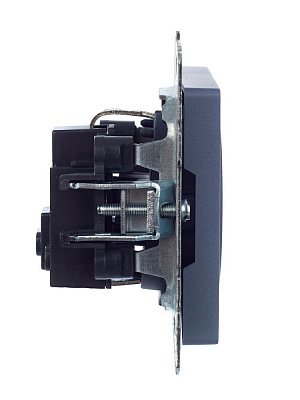 Розетка с заземлением IEK Brite РС11-1-0-БрМ маренго BR-R11-16-K35