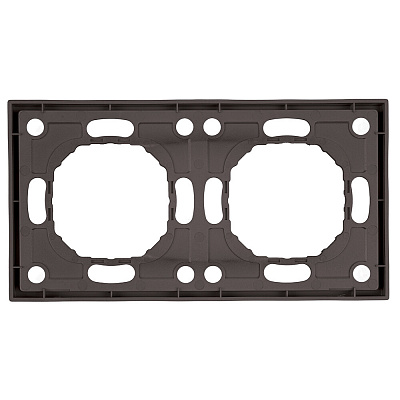 Рамка 2-местная STEKKER Эмили антрацит, soft touch PFR00-5002-09