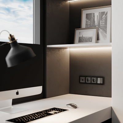 Розетка RJ-45 Werkel графит акриловый a064095