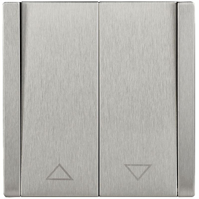 Выключатель жалюзи 10А IEK FORTE&PIANO FP711M FP-V15-0-10-1-M-K50 металл никель
