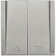 Выключатель жалюзи 10А IEK FORTE&PIANO FP711M FP-V15-0-10-1-M-K50 металл никель