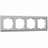 Рамка на 4 поста Werkel Stark W0041806 серебряная a050912