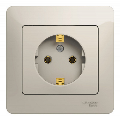 Розетка SE Glossa молочный GSL000942