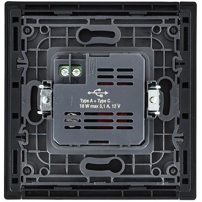 Розетка USB A+C 18Вт IEK FORTE&PIANO FP651M FP-U22-018-M-K37 металл шампань