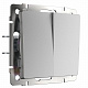 Выключатель двухклавишный Werkel W1120006 серебряный a051500