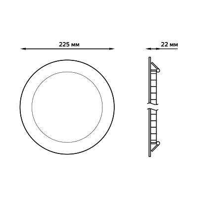 Светильник Gauss Slim круг 18W 1350lm 4000K 180-265V LED 939111218