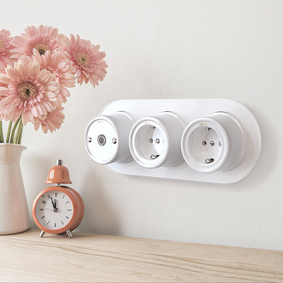 Розетка с заземлением Werkel W5671001 белая a051312