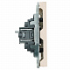 Розетка компьютерная 1-местная RJ-45 (механизм), STEKKER Эмили, RST00-5117-08, кашемир, soft touch