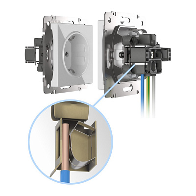 Розетка с заземлением Werkel слоновая кость a051478