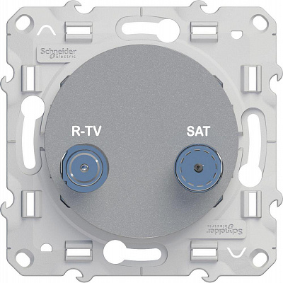 Розетка R-TV/SAT алюминий SE Odace S53R454