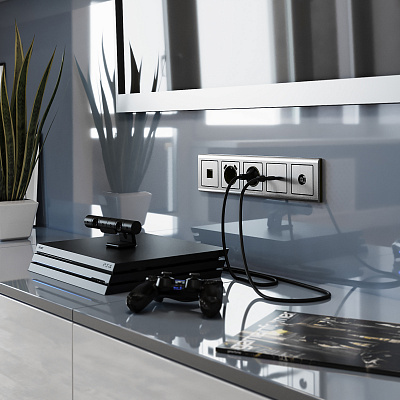 Розетка с заземлением и шторками Werkel W1171102 никель a051076