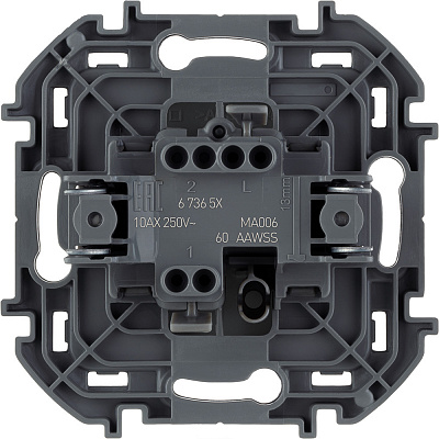 Переключатель одноклавишный с подсветкой антрацит Legrand Inspiria 673653