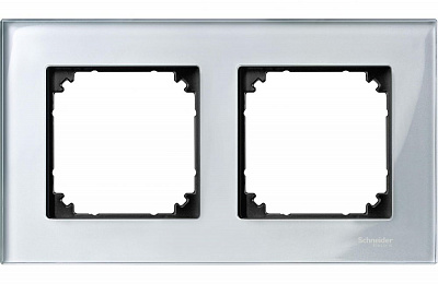 Рамка на 2 поста стекло бриллиант SE Merten SM M-Plan М489260