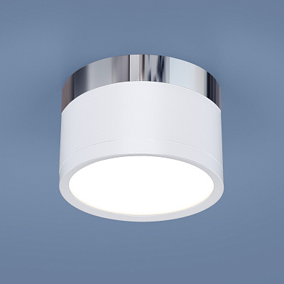 Потолочный светодиодный светильник Elektrostandard DLR029 10W 4200K белый матовый/хром 4690389122002