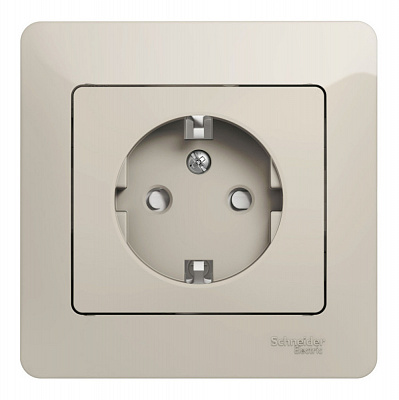 Розетка SE Glossa молочный GSL000944