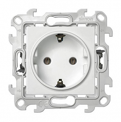 Розетка с/з белая Simon 24 2420434-030