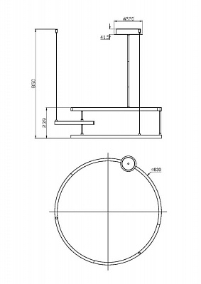 Подвесной светильник Maytoni Line MOD016PL-L52BK