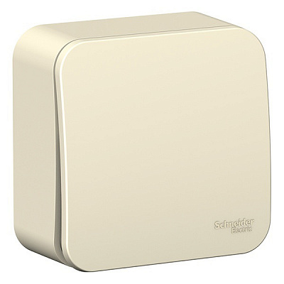 Выключатель одноклавишный SE Blanca с самовозвратом с изолированой пластиной молочный BLNCA101012