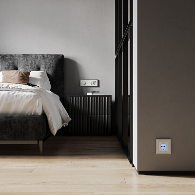 Розетка с подсветкой Werkel белые матовые a062405