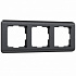 Рамка на 3 поста Werkel Stream W0032104 графит a051268